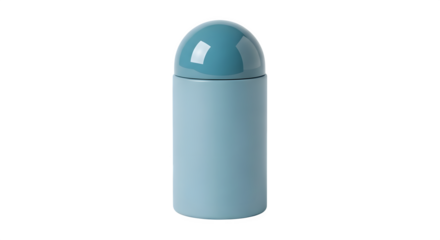 Light blue bullet shaped object isolated on transparent background