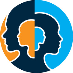 Human Mind Profile Logo Design for Psychology and Mental Health Branding