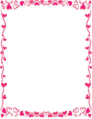 Valentine Clipart Borders - Valentines Day Clip Art, Doodle Heart Frames