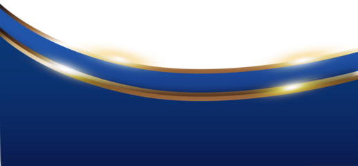 Shiny Blue and Gold Wave Border