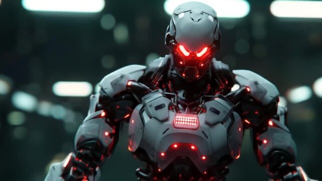 3d game character half-human half-machine cyborg Videos