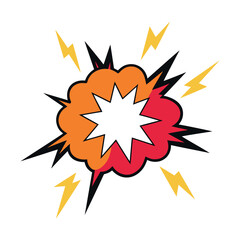 Fireworks Comic Book Explosions with Cartoon Stars Colorful Vector Design