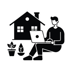 Remote Work Lifestyle Illustration