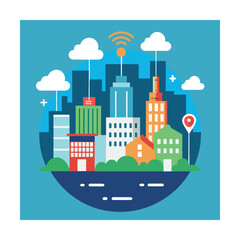 Smart City Future Technology Concept