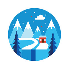 Winter Travel Adventure Concept