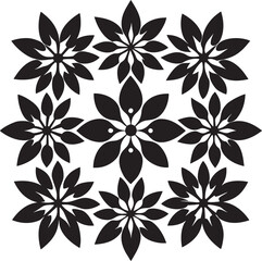 Fototapeta premium black and white floral background