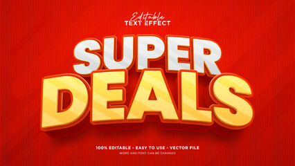Super deal text effect, editable text style effect