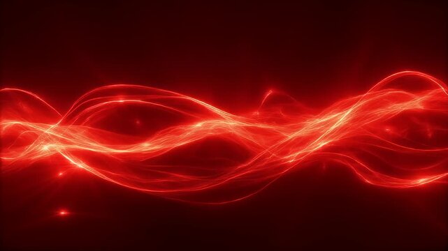 Abstract, red energy streams against a dark backdrop
