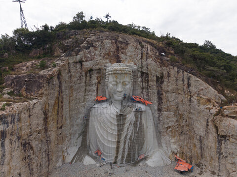 Buddha statue in Sam Mountain, Chau Doc, Vietnam