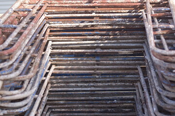 Steel Scaffolding, Construction Scaffolding Metal Framework Industrial Structure Building Site