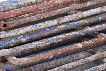 Steel Scaffolding, Construction Scaffolding Metal Framework Industrial Structure Building Site