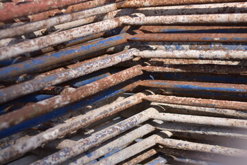 Steel Scaffolding, Construction Scaffolding Metal Framework Industrial Structure Building Site