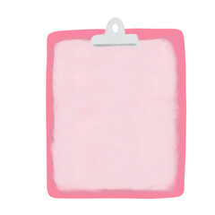 Pink Clipboard Illustration 