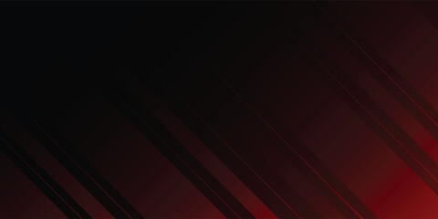 Fototapeta premium Abstract red and black design background with stroke and shadow effect. Red gradient wallpaper with minimal geometric. modern design