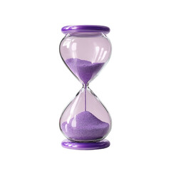 Hourglass on white background, sandglass 3d rendering