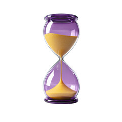 Hourglass on white background, sandglass 3d rendering