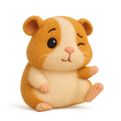Cute Hamster Winking Adorably with Playful Expression.