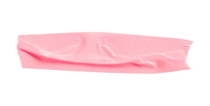 Pink masking tape, plastic scotch, on a transparent background.