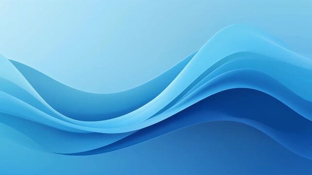 Serene blue waves gently flowing across the screen, creating a soothing atmosphere, in a digital illustration, viewed from a slight angle, reference (89)