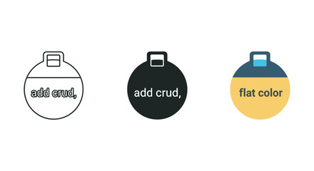 Crud icons set for user interface design