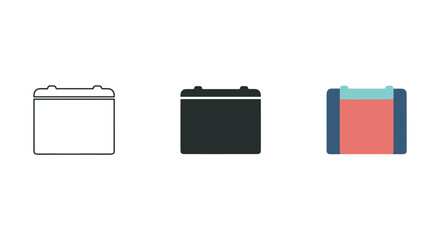 Battery icons in different styles