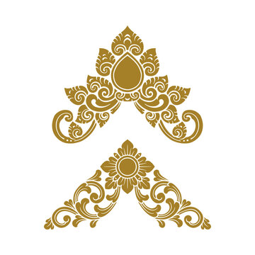 Balinese ornament frame template vector premium 13