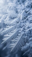 Winter Wonderland Frosty Pine Tree Branch Nature Scene