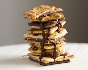 stack of chocolate cookies