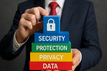 Concept of security datum. Digital data protection and privacy.new