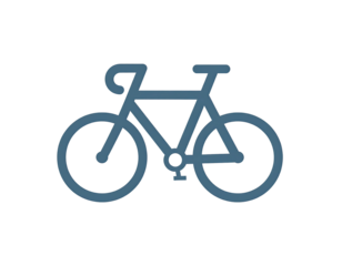 Bicycle outline, minimalist, on a black background