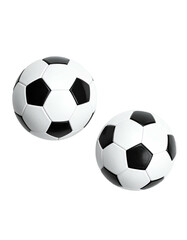 Obraz premium Two soccer balls with classic pentagon design