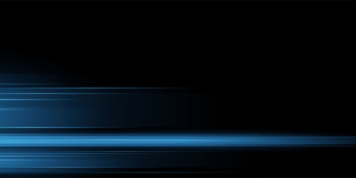 Blue and white high speed lines. Fast lines background. Dynamic motion light trails. Vector Illustration.