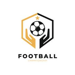 soccer football championship logo design concept idea