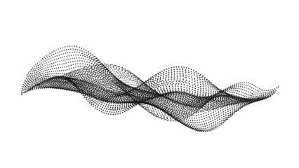 Abstract Wavy Network of Glowing White Dots on Transparent Background with Subtle Multicolor Specks Dynamic Futuristic Digital Art Representation of Connectivity and Data Flow