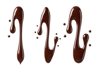 Rich delicious dark chocolate syrup melting and dripping down