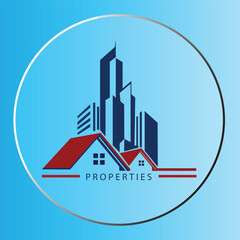 logo, real estate, property, residential, commercial, house, skyscraper, building, modern, urban, icon