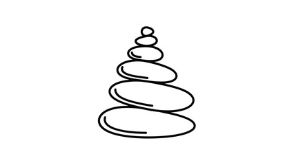 zen stones on white background