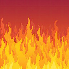 Animated depiction of vibrant, stylized flames with a gradient background, representing heat