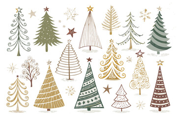 Christmas Tree Clip Art Collection,