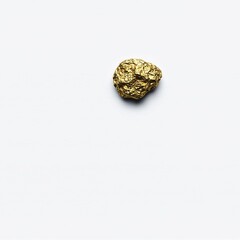 Golden Nugget: A single, lustrous gold nugget, symbolizing wealth and value. This striking image showcases the natural beauty and allure of pure gold.