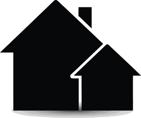 Minimalist Black House Icon for Real Estate Branding, Home Decor, and Architectural Design Projects