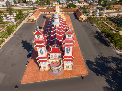 Cao Dai Holy See temple in Tay Ninh, Vietnam