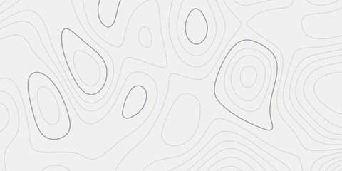 Seamless Black and White Contour Line Background Representing Natural Terrain Elevation in Retro Map Style © ALAMA