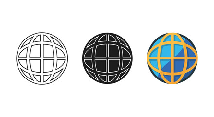 Global network icons representing international connectivity