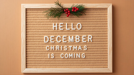 hello december christmas is coming message ai genrative