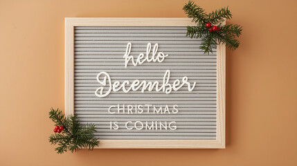 hello december christmas is coming message ai genrative