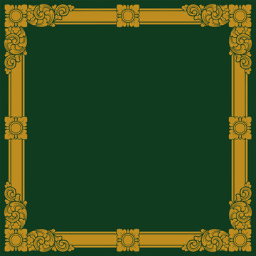 Balinese ornament frame template vector premium 27