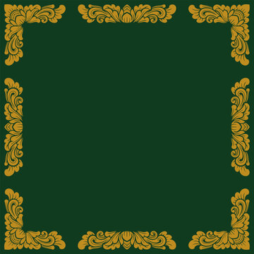 Balinese ornament frame template vector premium 27