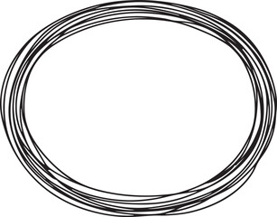 circle hand drawn loop line art vector ring motion