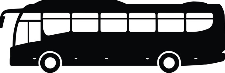bus symbol flat side profile for wayfinding signs and education